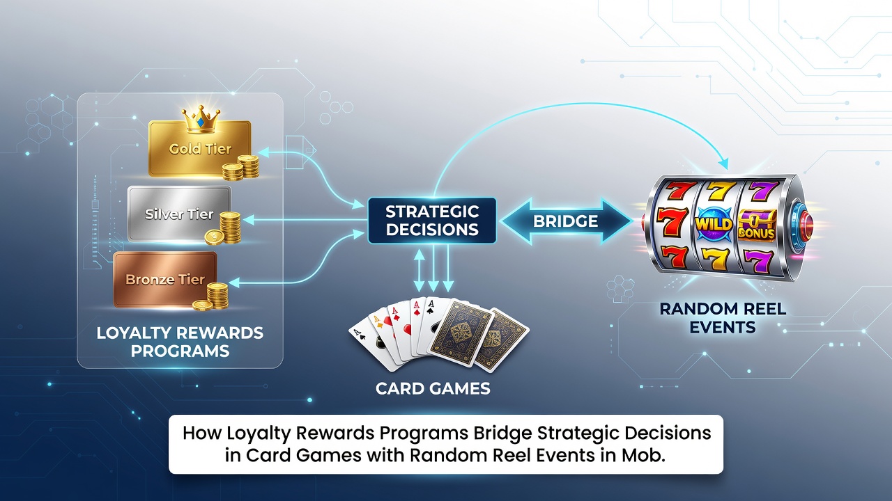 Mobile Casino-Schnittstelle mit Treuebelohnungen zwischen Blackjack und Slots